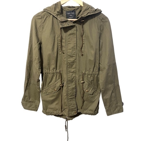 Love Tree Jackets & Blazers - Love Tree Olive Green Hooded Jacket